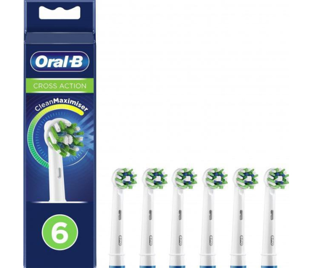 Oral-B KOŃCÓWKI DO SZCZOTECZKI ORAL-B EB50 CROSS ACTION BIAŁE 6 SZT - 1391503 - zdjęcie